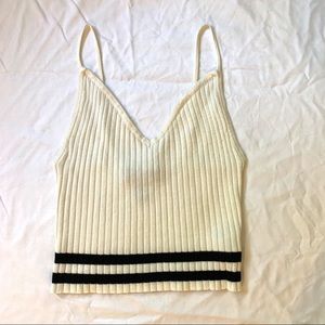 White tank with black stripes